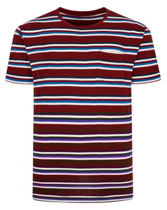 Bigdude Streifen T-Shirt Burgund