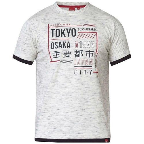 D555 bedrucktes T-Shirt Merlin Grau Tall Fit 