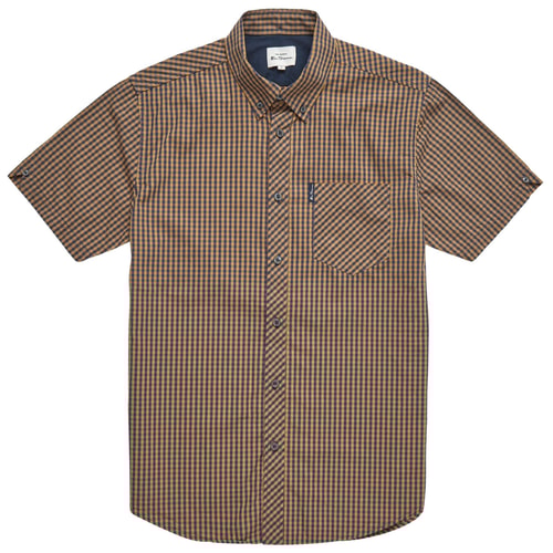 Ben Sherman Short Sleeved Signature Gingham Shirt Black