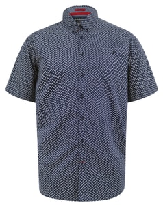D555 Melrose Icon AOP Button-Down-Hemd, Marineblau