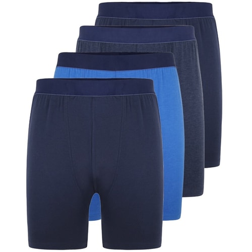 Bigdude 4er-Pack Boxershorts Blau
