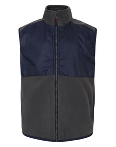 Bigdude Nylon-Polarfleeceweste Marineblau/Anthrazit