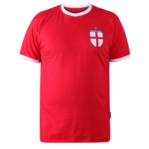 D555 Barrow England T-Shirt mit Fußballaufdruck, Rot