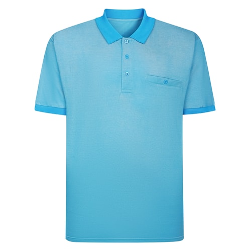 Bigdude Zweifarbiges Poloshirt Hellblau