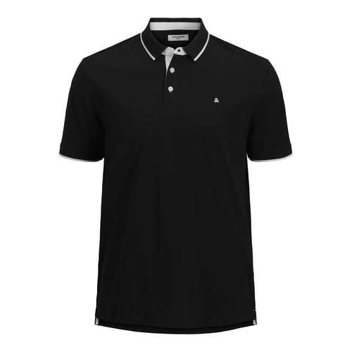 Jack & Jones Klassisches Poloshirt, Schwarz