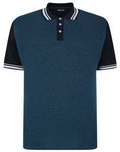 Bigdude Dobby Two Tone Poloshirt Marine/Petrol