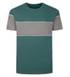 Colour Block TShirt Türkis/Grau