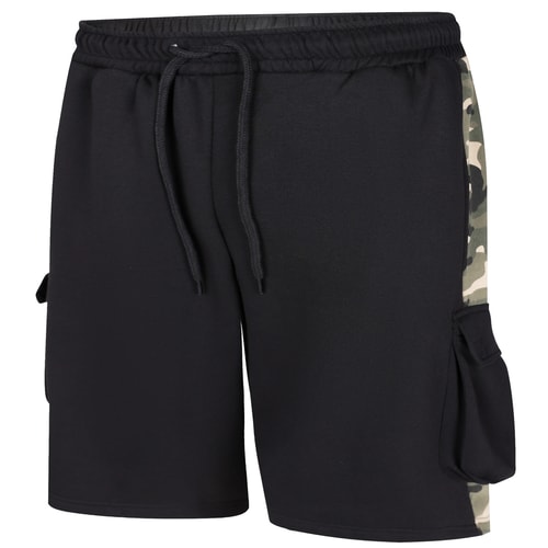Bigdude Cargo Camo Shorts Schwarz/Khaki Camo