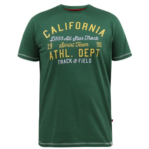 D555 Parnwell California Athletics Print T-Shirt Grün