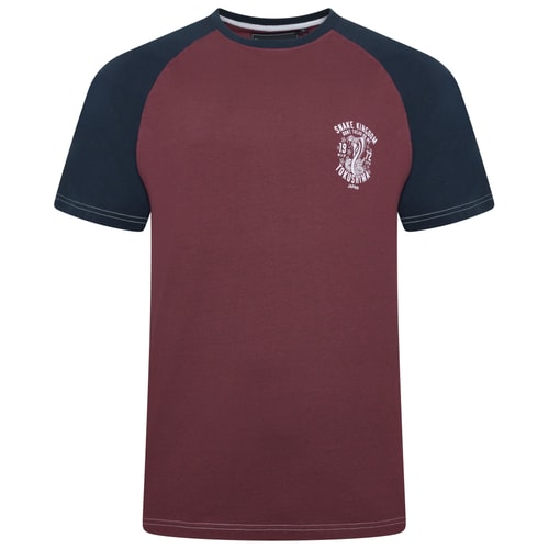 KAM Snake Kingdom Print Raglan T-Shirt Fig