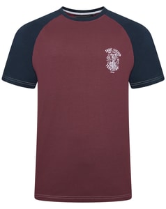 KAM Snake Kingdom Print Raglan T-Shirt Fig