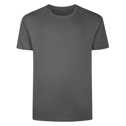 Bigdude T-Shirt mit Seitenpanel, Dunkelgrau/Anthrazit