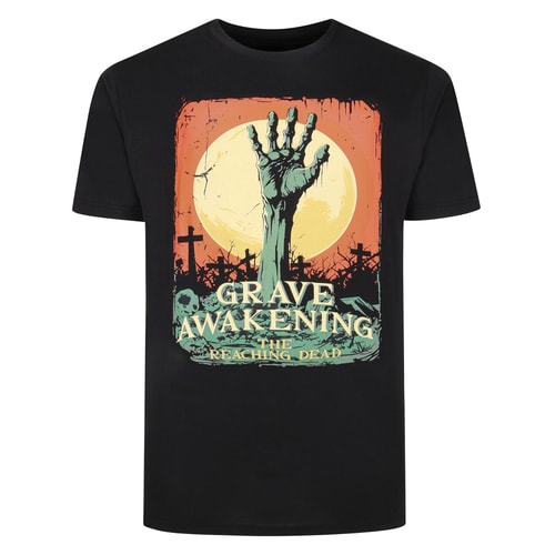 Bigdude Grave Awakening Print T-Shirt Schwarz