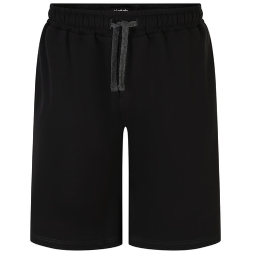 Bigdude Jogger-Shorts mit Kontrastnähten Schwarz
