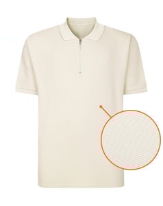 Bigdude Polo Stone mit strukturierter Streifenstruktur