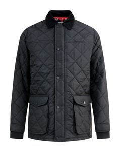 D555 Harborough Steppjacke mit Cordkragen Schwarz