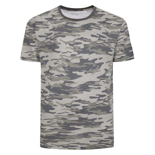 Bigdude – T-Shirt mit Camouflage-Muster, Anthrazit