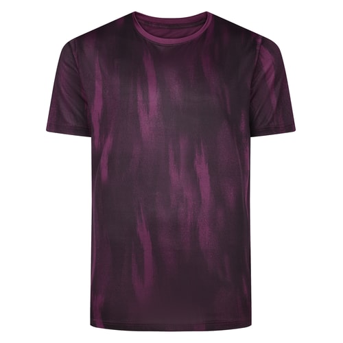 Bigdude Quickdry Camo Active T-Shirt Pflaume