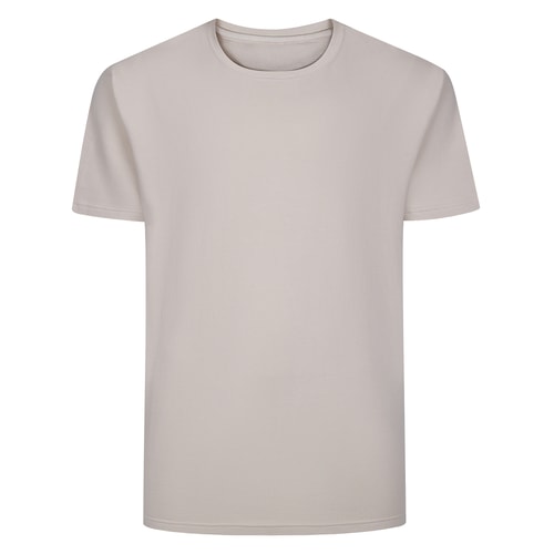 Bigdude T-Shirt mit strukturierten Streifen, Farbe Stone