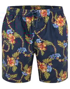 D555 Dawson Badeshorts mit Hawaii-Print, Marineblau