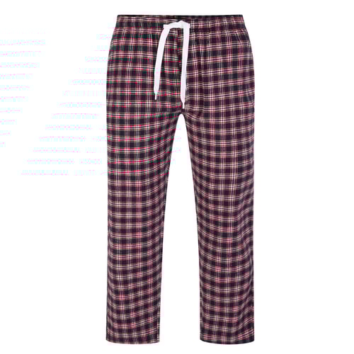 Bigdude Karierte Pyjamahose aus Flanell, Marineblau/Rot