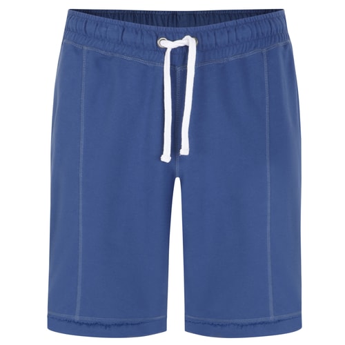 Bigdude Shorts mit geripptem Saum und offenen Kanten, Dunkelblau