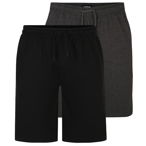 Bigdude Loopback Jogger Shorts Doppelpack Schwarz/Anthrazit