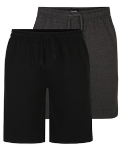 Bigdude Loopback Jogger Shorts Doppelpack Schwarz/Anthrazit