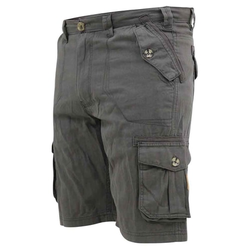 D555 Cargo-Shorts aus Melton-Baumwolle Dunkelgrau