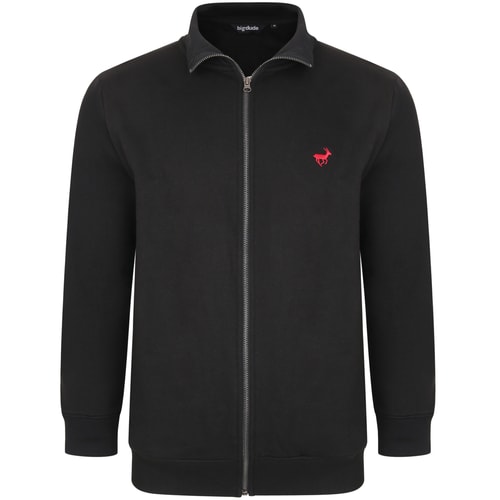 Bigdude Sweatshirt mit Reißverschluss Schwarz