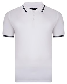 Bigdude Piqué Poloshirt Weiß