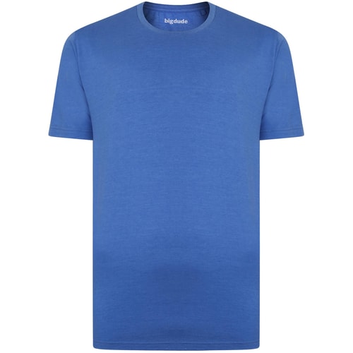 Bigdude meliertes T-Shirt Blau