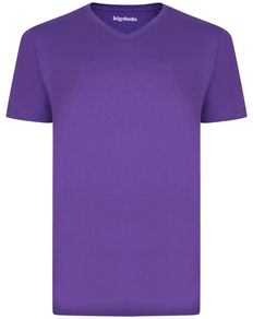Bigdude T-Shirt V-Ausschnitt Lila