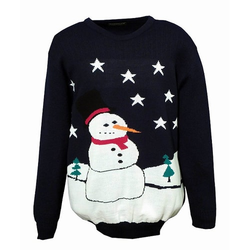 Brooklyn Navy Knitted Snowman Christmas Jumper