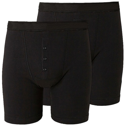 Bigdude 2er-Pack Boxershorts Schwarz