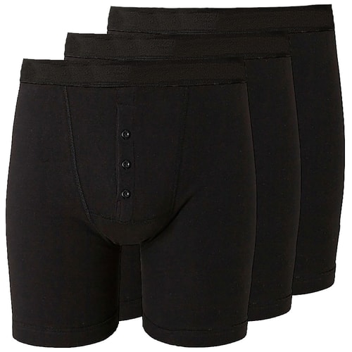 Bigdude 3er-Pack Boxershorts Schwarz