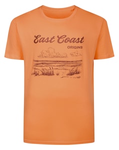 Bigdude East Coast Origins Print T-Shirt Aprikose