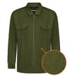 FischgrätmusterJacket mit durchgehendem Reißverschluss, Dunkelkhaki