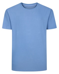 Bigdude T-Shirt mit strukturierten Streifen, heller Denim