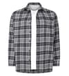 Schweres Flanellhemd Grau