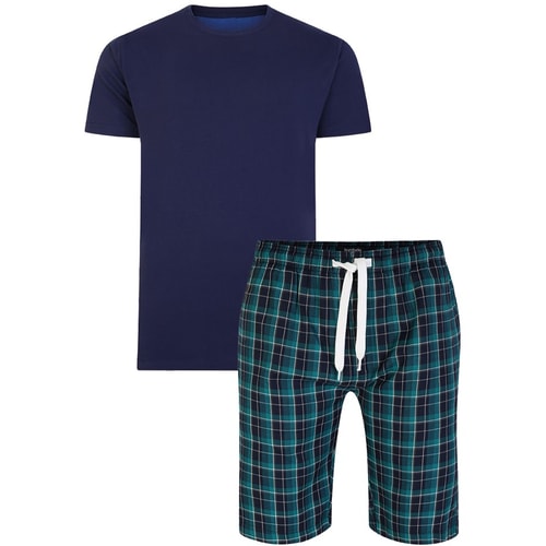 Bigdude Kurzarm-Pyjama-Set Navy
