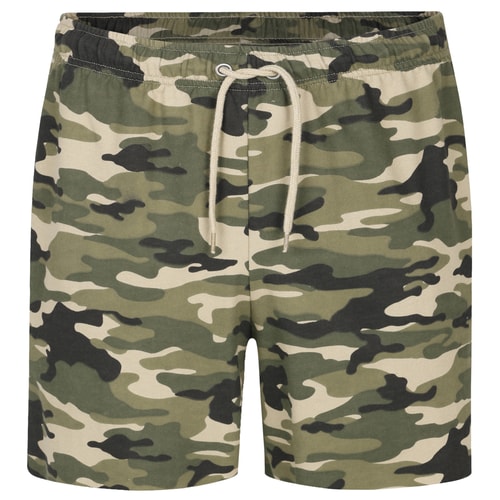 Bigdude – Camo Loopback-Shorts in Khaki
