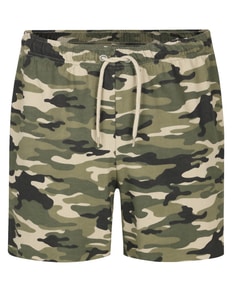Bigdude – Camo Loopback-Shorts in Khaki