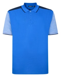 Bigdude Contrast Polo Royalblau