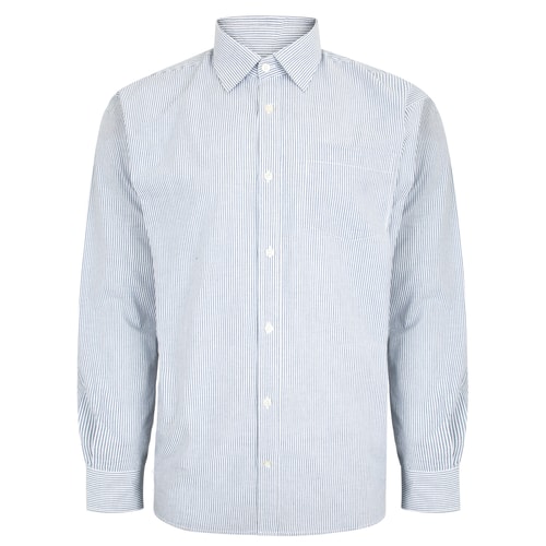 Bigdude Gestreiftes Hemd Blau