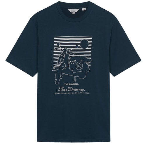 Ben Sherman Summer Scooter Tee Dark Navy