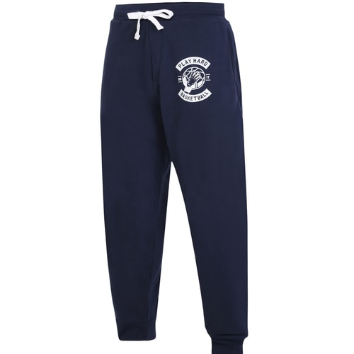 Bigdude Jogginghose mit Basketball Print Blau