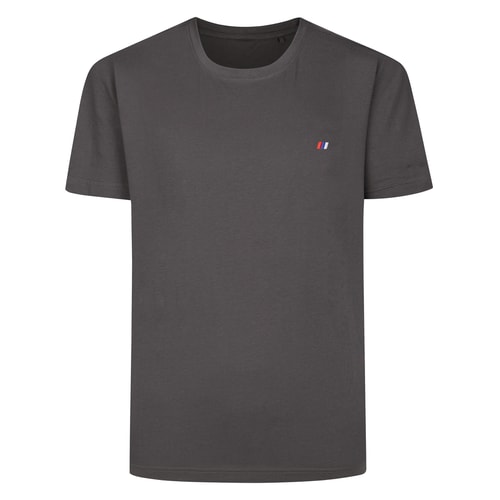 Bigdude T-Shirt mit gesticktem Logo, Größe Stone Tall