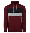 Colour Block Hoody Burgund