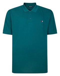 Bigdude Poloshirt mit gesticktem Logo, Grün